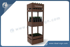Customized Wooden Wine Rack For Display Wine/ Liquor 