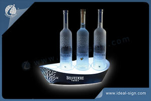 Acrylic LED Three Bottle Display For Brand Promoting