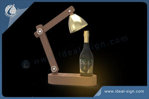 Table Lamp Style Wooden Bottle Display