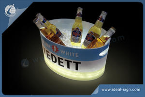 Vedett Light Ice Bucket With Led Lights