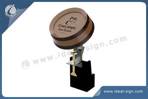 Customized Metal Bar Top Bottle Opener With Wooden Display