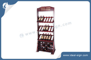 Customized MDF Pine Wooden Wine Rack For Display 42 Bottles Holding