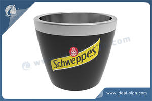 Plastic With Stainless Steel Insert Ice Bucket