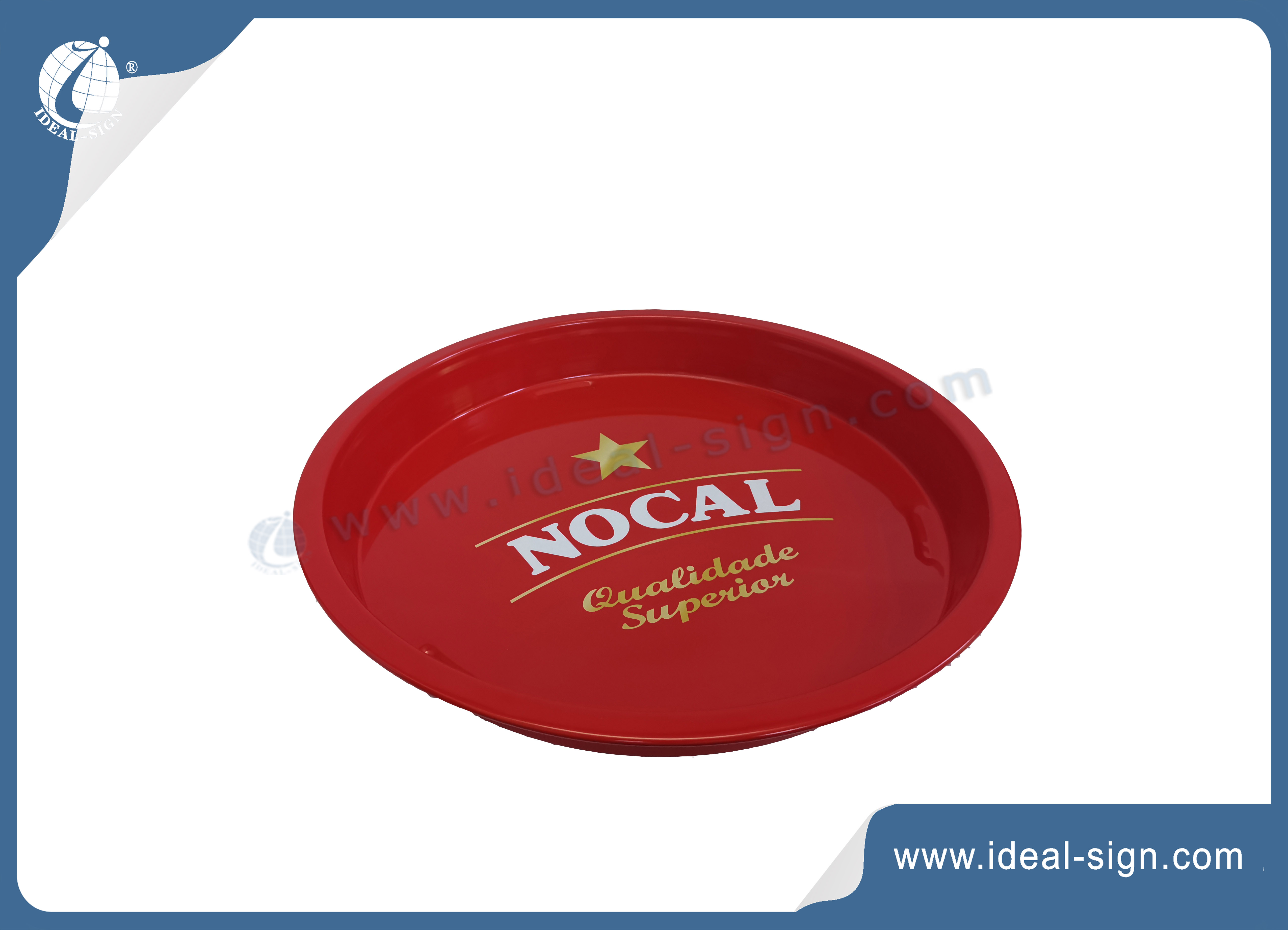 Round Tin or Plastic Plate Serving Tray