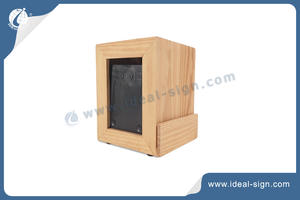 Custom Wooden Napkin Dispenser With Menu Holder