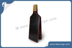 Custom Bottle Shape Advertising Blackboard With Liquor Brands