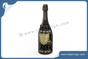 Custom Bottle Shape liquor bottle displays for Promotion