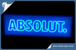 LED Neon Sign In Retro Style With Iron Mesh Frame