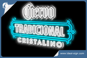Cuervo LED Neon Sign With Transparent Acrylic Backplane