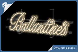 Ballantine's LED Neon Sign With Metal Frame