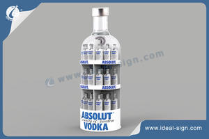 Absolut Bottle Shape liquor bottle displays for Promotion