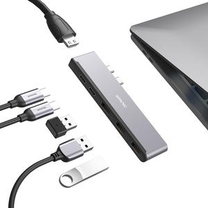 Wholesale USB C Hub for MacBook Pro, Dual Type C Hub Adapter, 6 in 1 USB C Hub manufacturers | Xfanic
