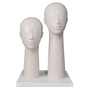 High quality glossy abstract head mannequins for hat display