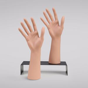 High quality realistic plastic mannequin hand jewelry display with stand for sale