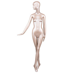  Fashion store gold window display female sitting and standing mannequin sexy full body style gold female mannequins