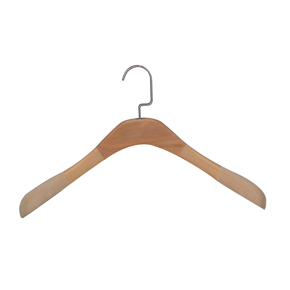 Wholesale custom cheap matt wood hangers for clothes