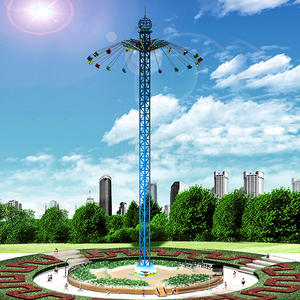 Jinbo Ride 50m Amusement Park Flying Tower Rides Factory