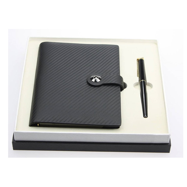 हस्ताक्षरित पेन सेट TZ-010 के साथ काऊहाइड चमड़े की ढीली पत्ती पत्थर नोटबुक