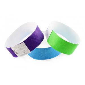 Soft RFID Tyvek Paper Wristband With Glue For Hospital
