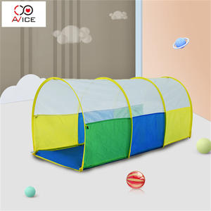 Long Tunnel Green Color For Boys Child Play Tent Lightweight