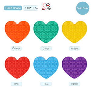 Different Color Heart Shape Pop It Kids Fidget Toy China Manufacturer