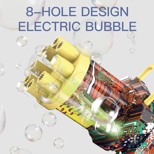 Hot Selling High Quality Outdoor Game Children's Bubble Machine Gatling Kids Toys Bubble Gun