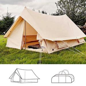 Canvas Luxury Camping Tent .3-5 Person Cotton Cabin Tent Waterproof Glamping Family Tent