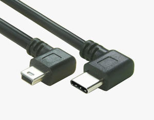 Right Angle USB C To Mini B Cable