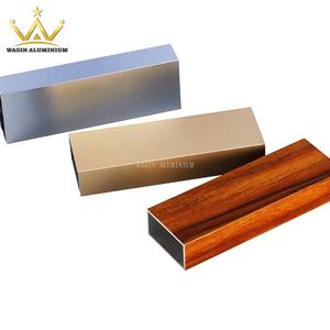 China rectangular aluminum profile and tube suppliers in difference surface color