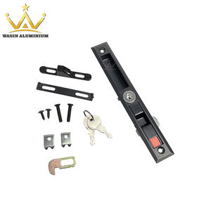Customizable Color Aluminum Door Window Accessories Black Safety Sliding Lock Latches With Key