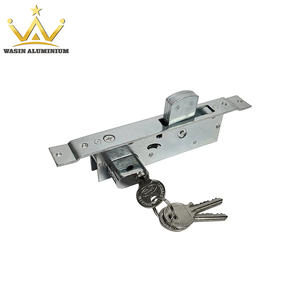 Custom Size Good Price Mortise Sliding Door Locks Zinc Alloy Straight Hook Lock Body With Cylinder Lock Key