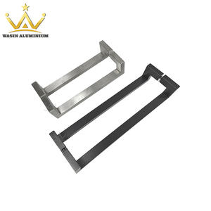 Customizable Size Square Tube Glass Door Lever Stainless Steel Entrance Door Handle For Office Building