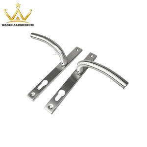 Doors Hardware Accessories 304 Stainless Steel Sliding Door Pull Handle Lock For Aluminium Gate With Square Plate