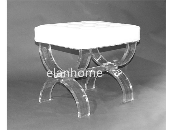 U shape clear acrylic bench U  shape crystal lucite bench supplier in china