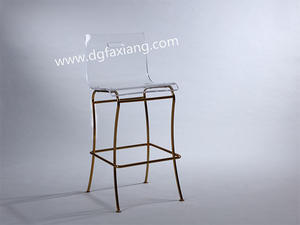 clear acrylic bar chair crystal acrylic bar chair with gold metal