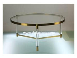 Brass And Lucite Coffee Table