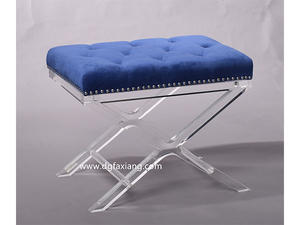 fashion clear acrylic bench popular crystal lucite stool for bedroom