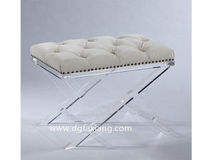 crystal acrylic vanity bench clear lucite bench manufacture