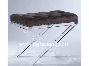 custom modern clear lucite bench wholesale crystal acrylic stool  