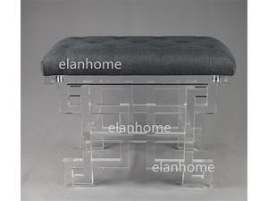 crystal acrylic bench  simple fashion clear perspex bench on sale 