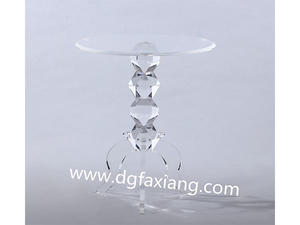 Crystal Clear Acrylic Round Table 