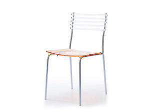 Perspex Dining Chair With Chrome Metal Legs