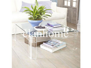 high quality crystal acrylic sofa table square crystal table