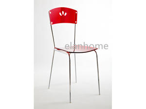 simple red acrylic dining chair on sale