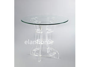 cheap price clear round acrylic table round dinning table with acrylic legs