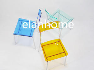 Acrylic Chair With Metal Leg For Dining Room