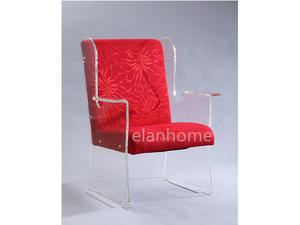 Fashion Acrylic Sofa Chair With Fabric Cushion
