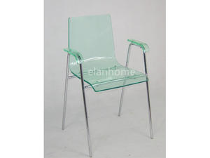 cheap acrylic arm chair acrylic armchair with chrome metal legs  