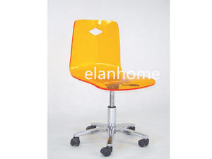 perspex desk chair acrylic adjustable height swivel office desk chair 