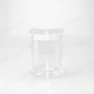 定制最畅销2oz透明圆柱体小底座多瑙河蜡烛罐带平盖制造商